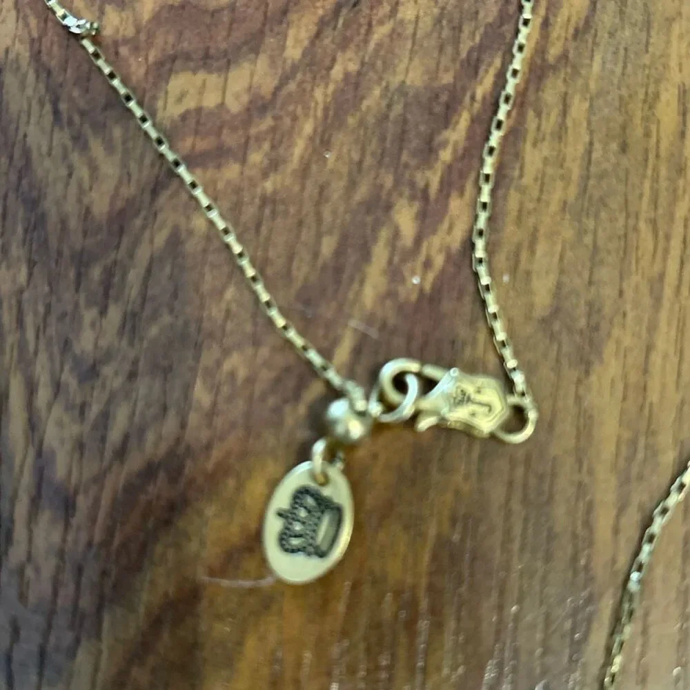 Juicy Couture gold silver charm long necklace vintage